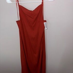 Orange Spaghetti Strap Dress